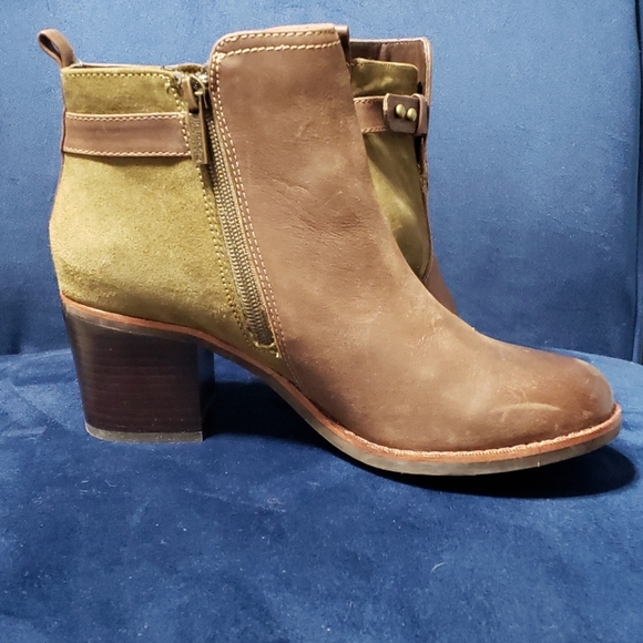 Sperry Ambrose green and brown leather bootie - Picture 3 of 9